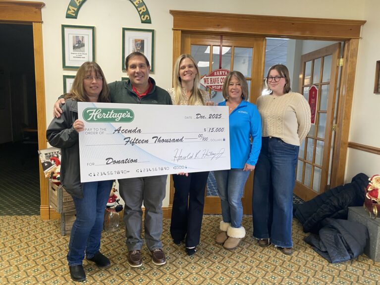 Heritage’s Presents $15,000 to Acenda
